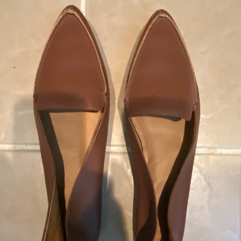 J CREW women's brown pointed toe flats